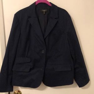 Talbots Navy cotton blazer size 16W